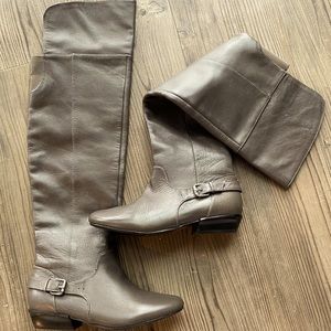 Dolce Vita Gray thigh high over knee flat boots